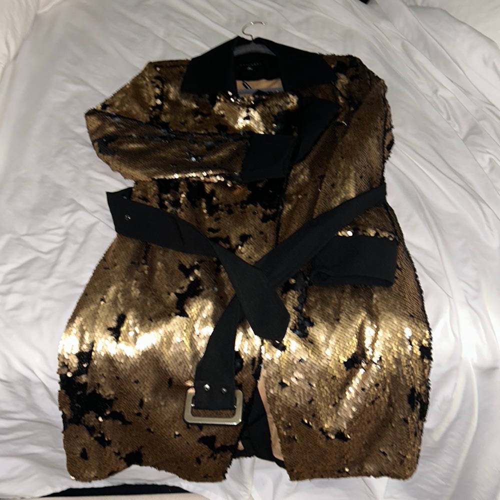 Gold/black sequin dress